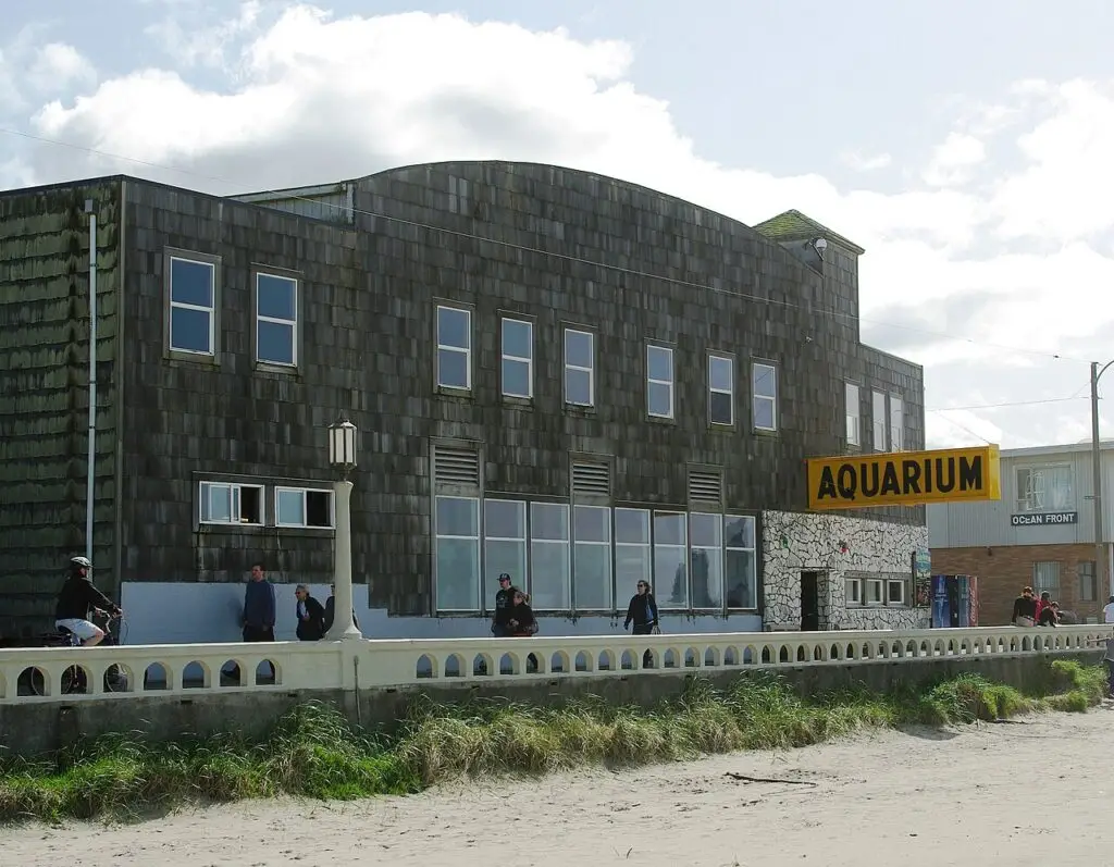 Seaside Aquarium along the promenade in Seaside, Oregon
