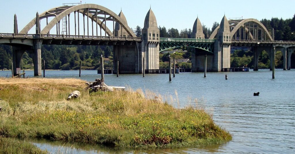 Siuslaw River Bridge in Florence, Oregon