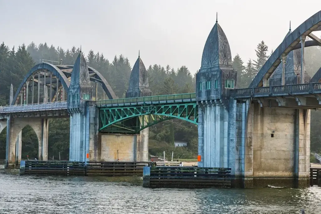 Historic Siuslaw River Bridge in Florence, Oregon