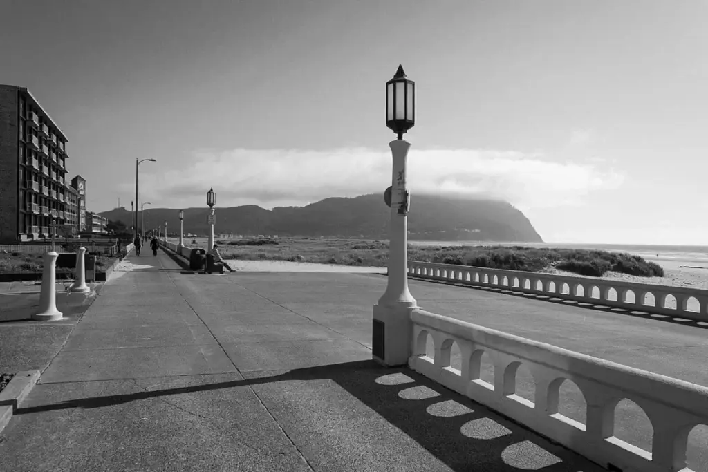 The Promenade in Seaside, Oregon, looking south